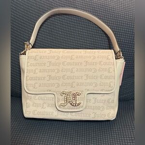 NWT Juicy Couture Brighter Than A Diamond Classic Cream Monogram Shoulder Bag